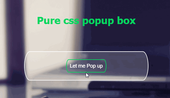 Pure css popup box