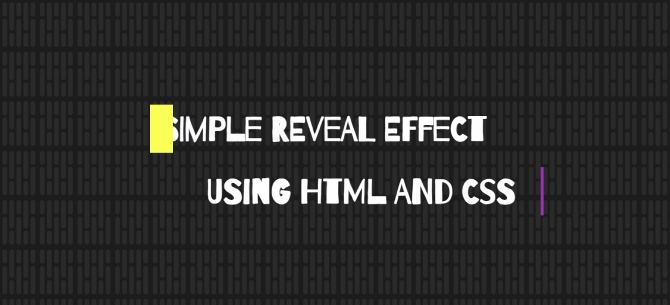 Block Reveal Effect HTML and CSS