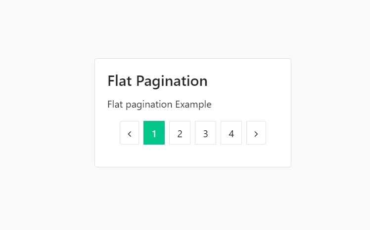 Bootstrap 4 Flat pagination