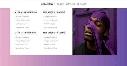 bootstrap mega menu