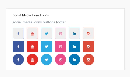 bootstrap social media icons