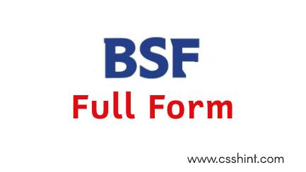 BSF Full form