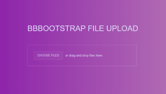 drag and drop file upload