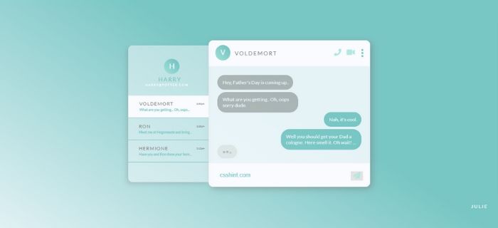 HTML CSS Chat Box Designs