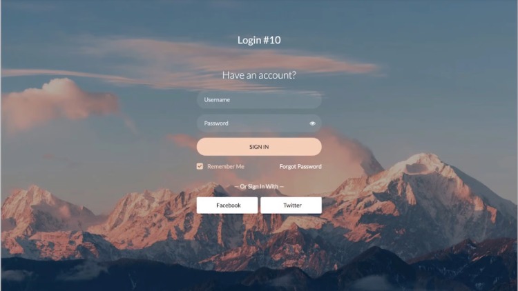 login pages