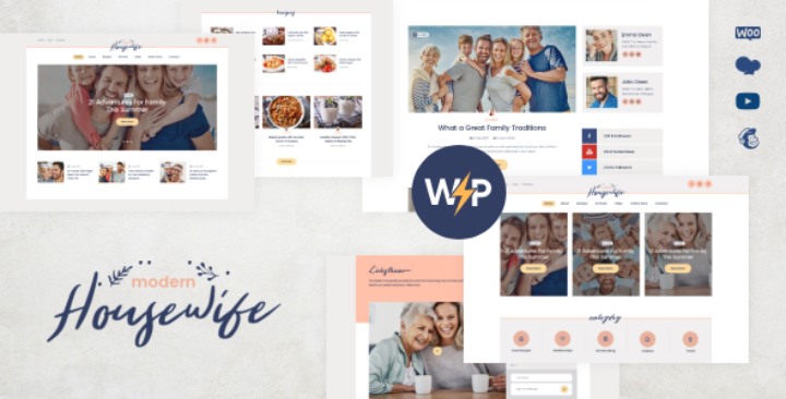 Modern Housewife Women & Family WordPress Blog Theme