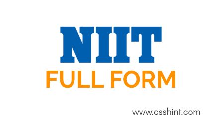 NIIT Full form