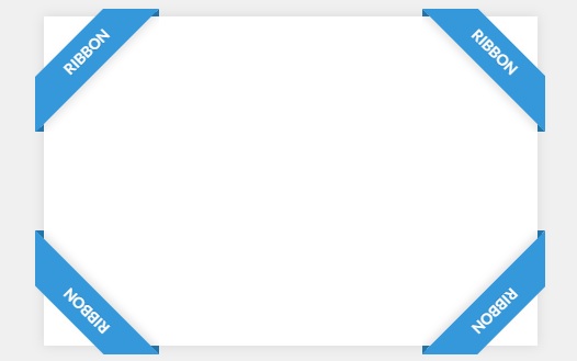 Pure CSS corner ribbon