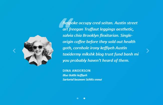 Responsive testimonial slider