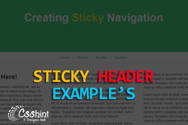 Best sticky header example’s for your next projects