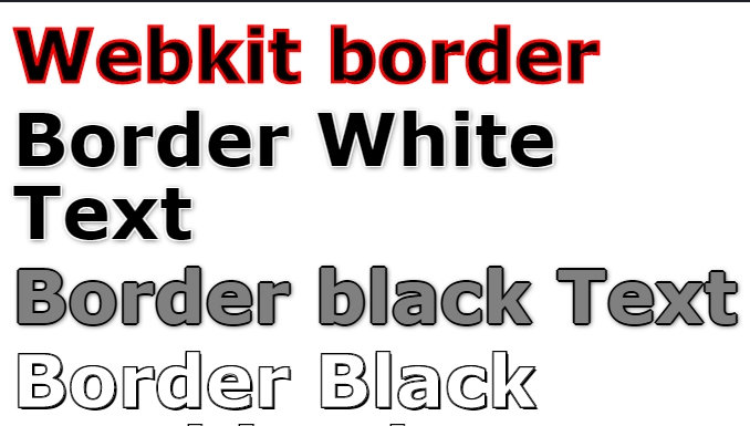 Text border css