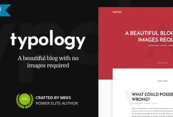 Typology - Text Based Minimal WordPress Blog Theme